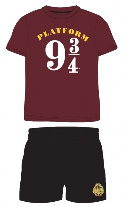 CHLAPECKÉ LETNÍ PYŽAMO HARRY POTTER vínové 140