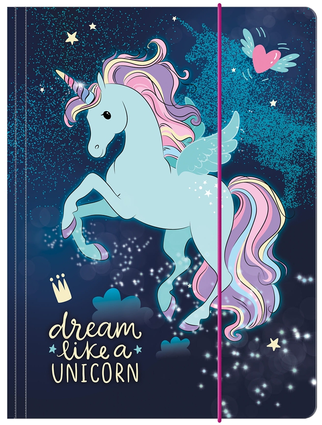 Spisová složka - desky na sešity A4 jednorožec