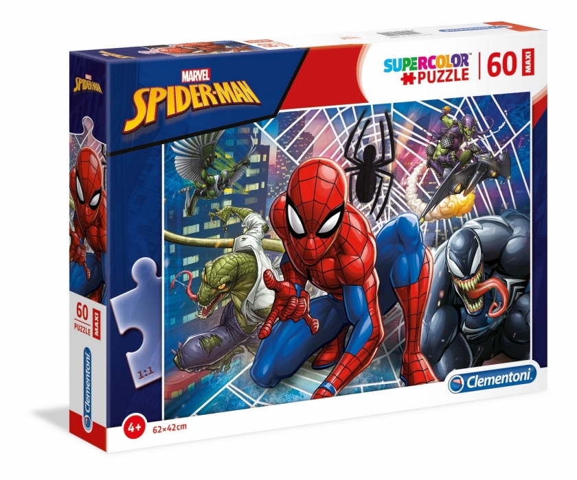 CLEMENTONI MAXI PUZZLE SUPER COLOR SPIDERMAN 60 dílků