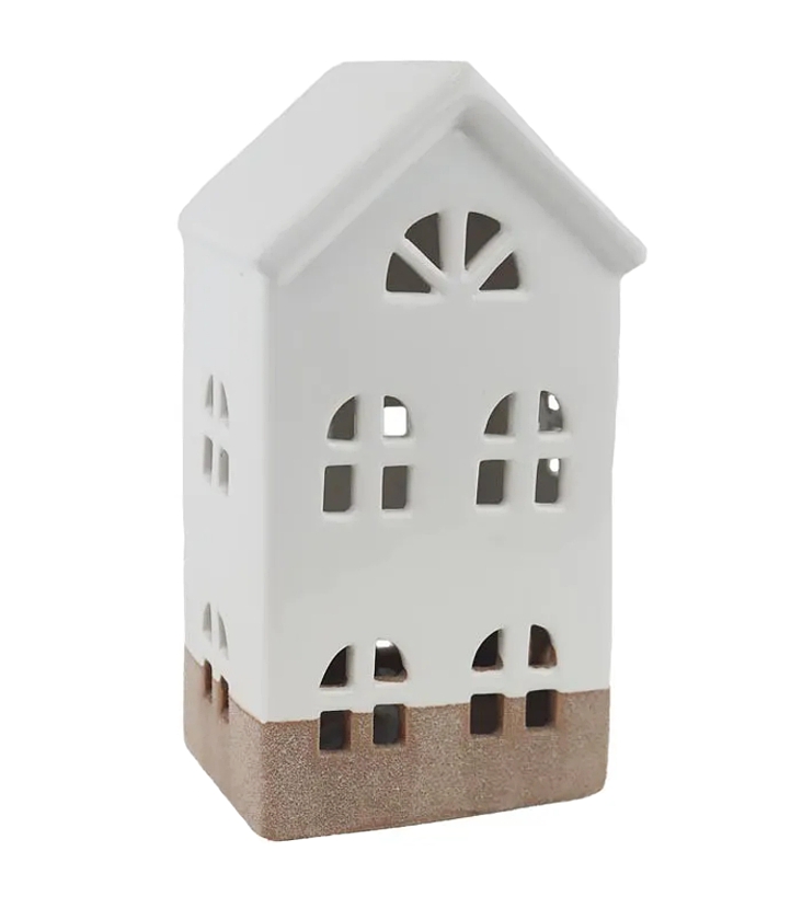 KERAMICKÝ DOMEČEK S LED OSVĚTLENÍM 16,6cm