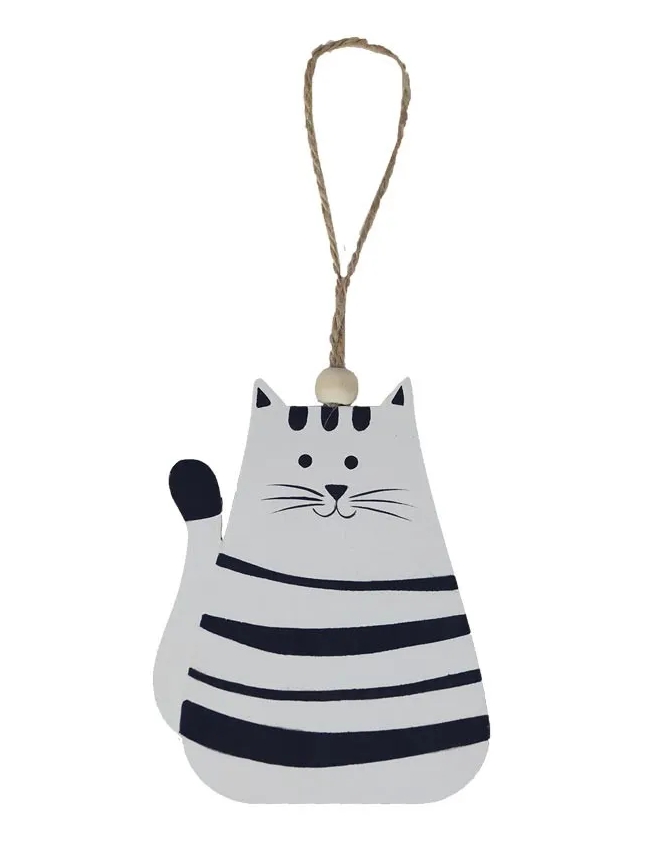 DEKORAČNÍ KOČKA K ZAVĚŠENÍ 10cm