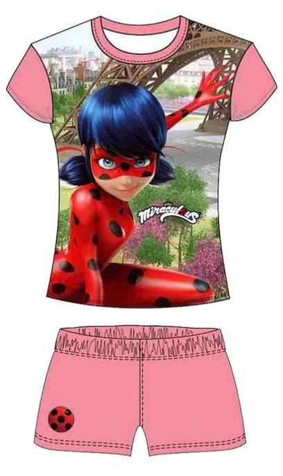 DÍVČÍ LETNÍ KOMPLET LADYBUG, KOUZELNÁ BERUŠKA RŮŽOVÝ 98