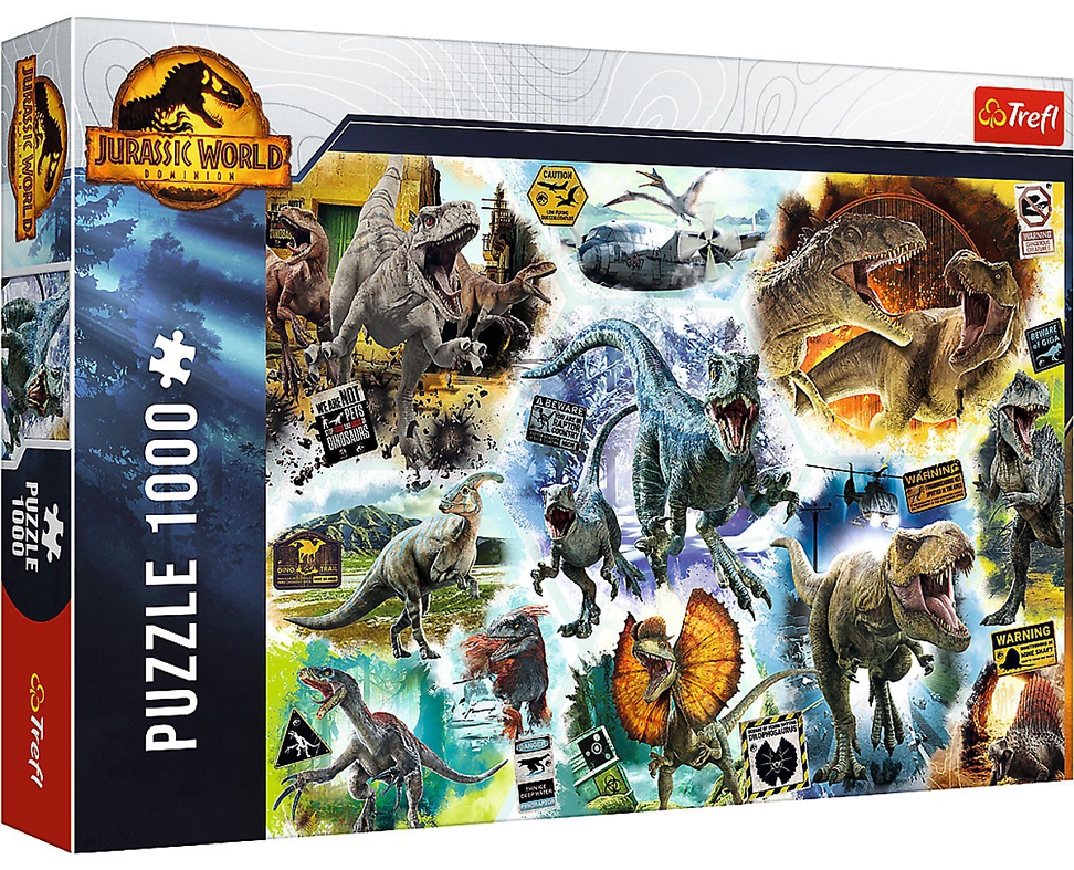 PUZZLE JURSKÝ SVĚT PO STOPÁCH DINOSAURŮ 1000 dílků