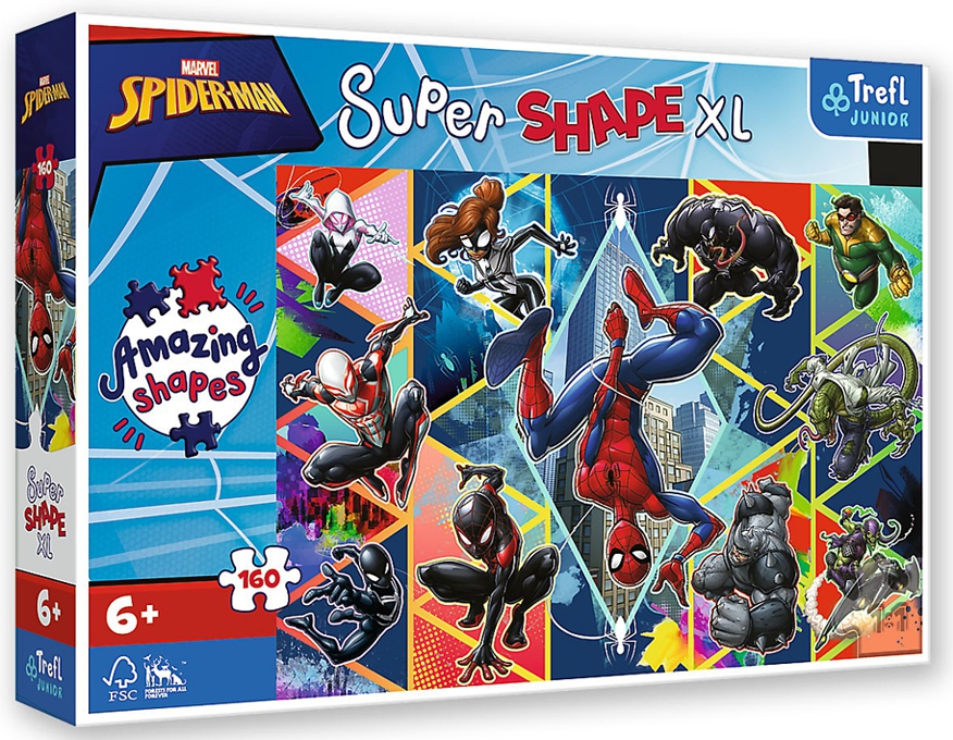 PUZZLE SUPER SHAPE XL SPIDERMAN 160 dílků