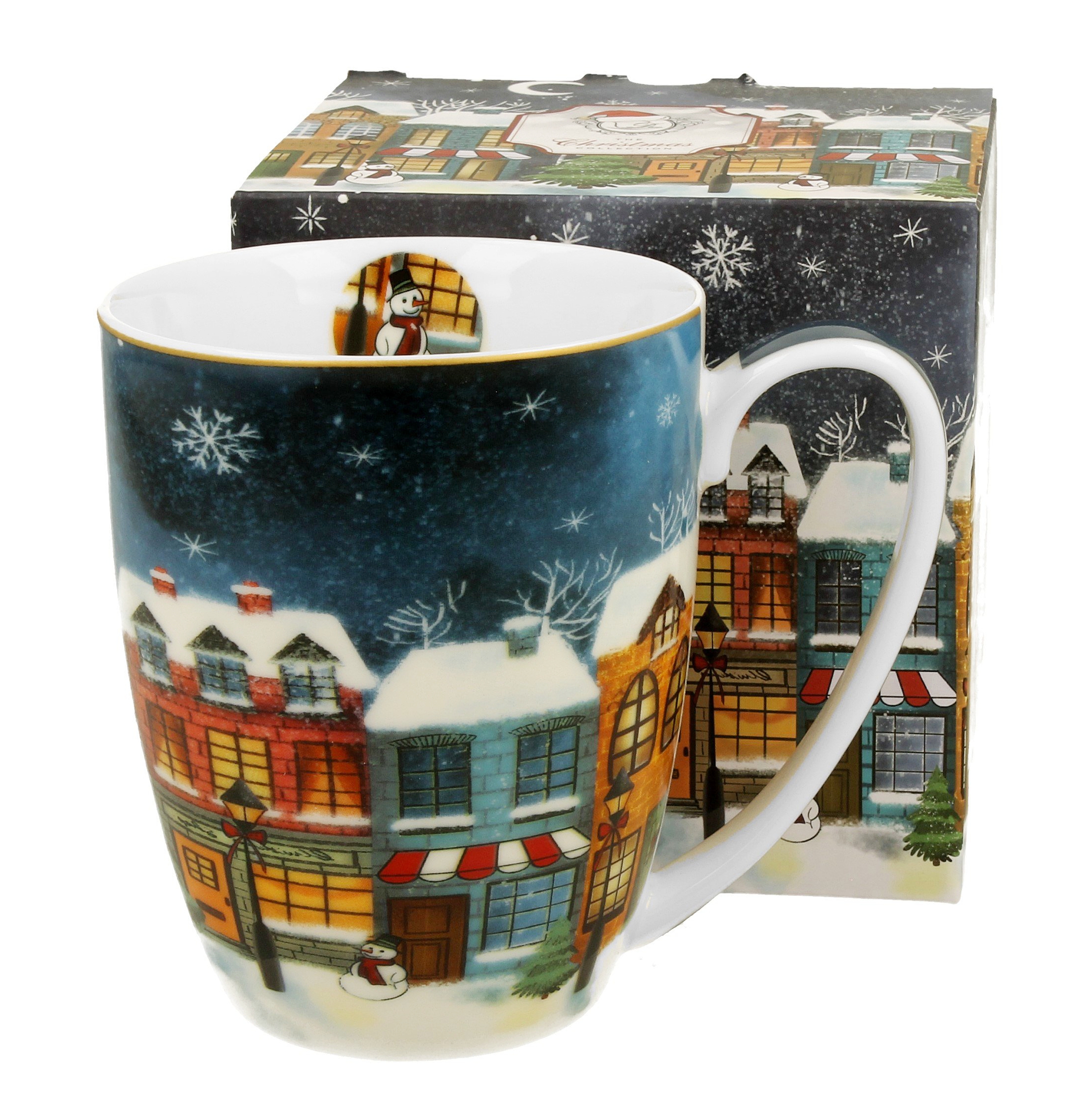 PORCELÁNOVÝ HRNEK VÁNOČNÍ ULICE DÁRKOVÉ BALENÍ 380ml