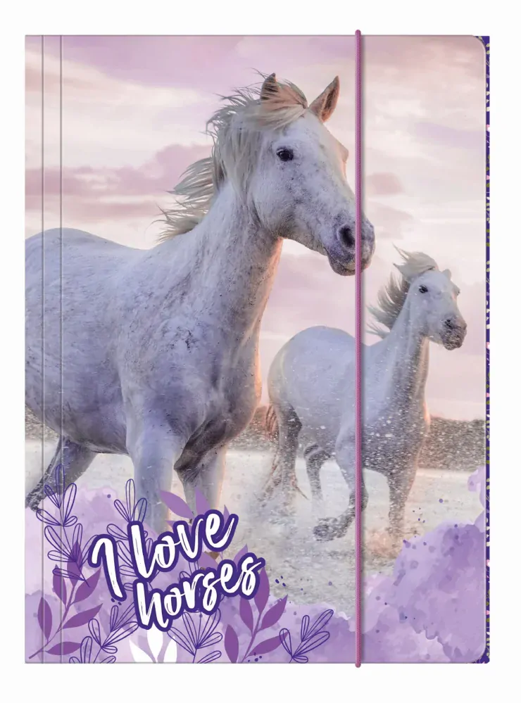 SPISOVÁ SLOŽKA - DESKY NA SEŠITY A4 KONĚ I LOVE HORSES