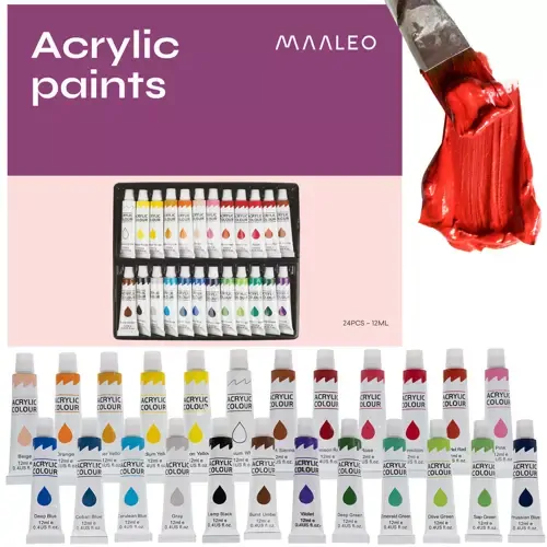 Maaleo akrylové barvy 24 ks po 12 ml