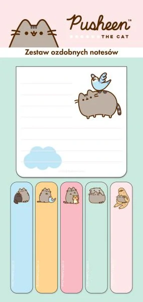 Sada 6 dekorativních lepících bločků Pusheen