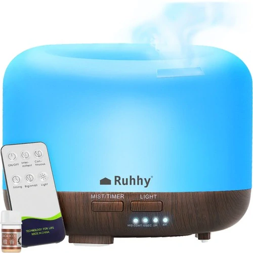 Ruhhy aroma difuzér, LED zvlhčovač dálkové ovládání