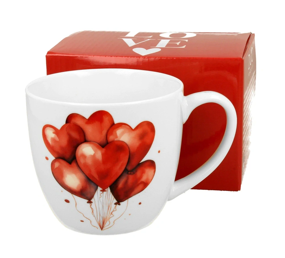 Porcelánový hrnek balónky dárkové balení v krabičce 460ml