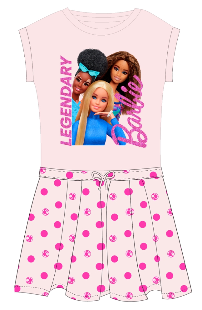 Dívčí šaty Barbie růžové 116