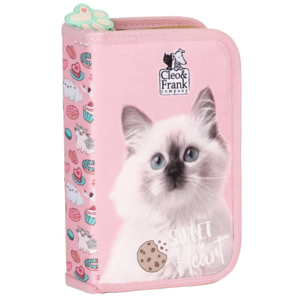 Školní jednopatrový penál plně vybavený Cleo a Frank kočka