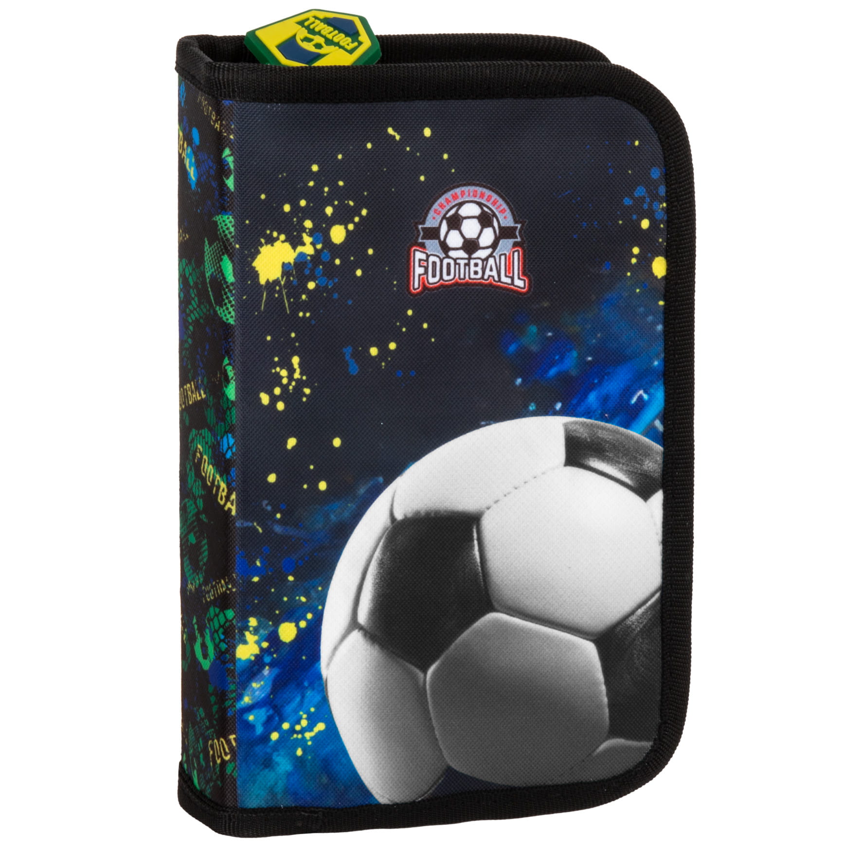 Školní jednopatrový penál plně vybavený fotbal