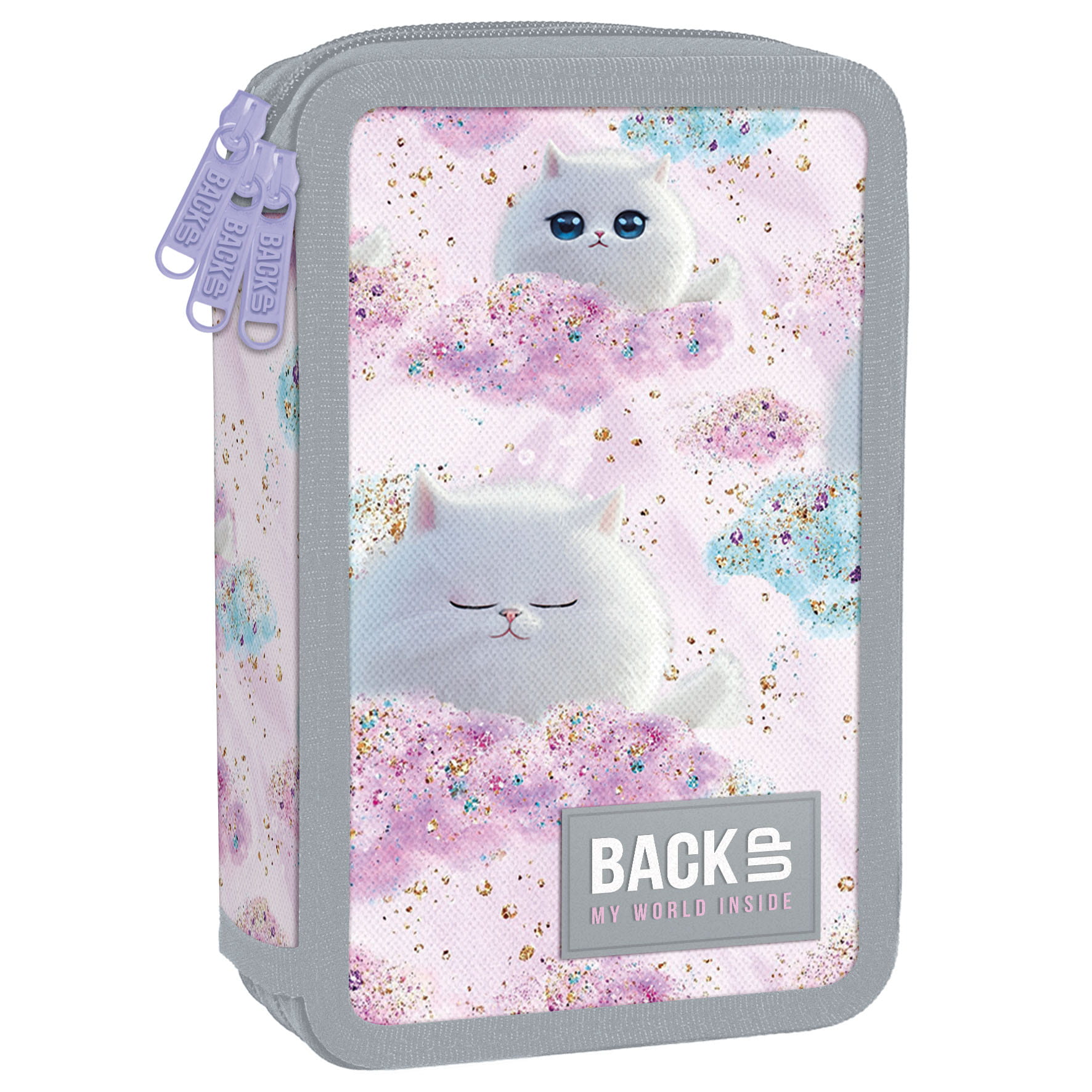 Backup školní třípatrový penál s výbavou Dreamy kočky