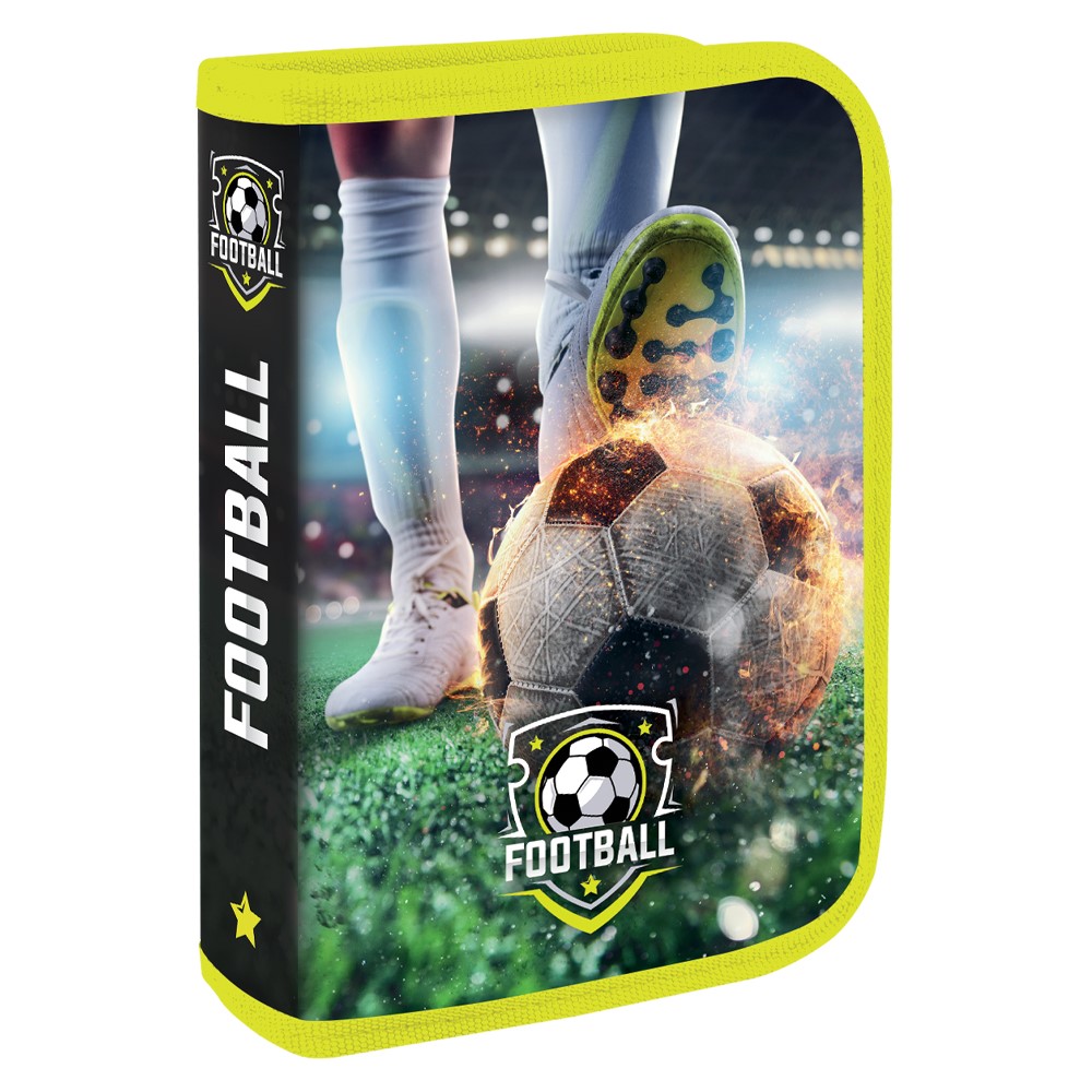 Školní jednopatrový penál s výbavou Football