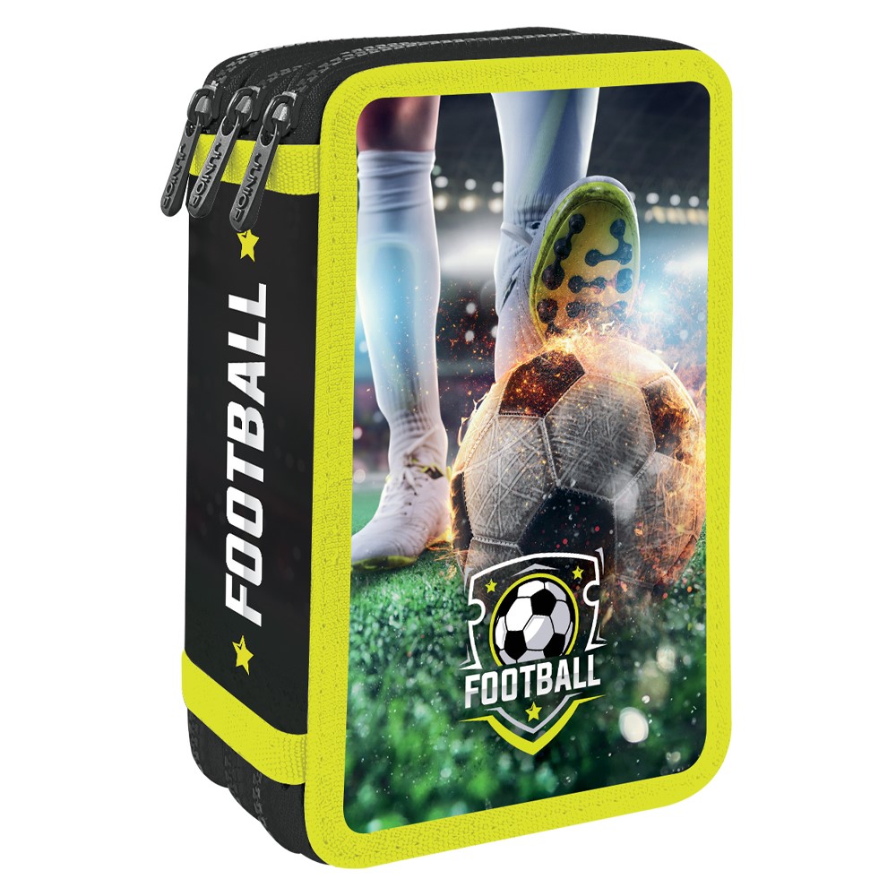 Školní třípatrový penál bez výbavy Football