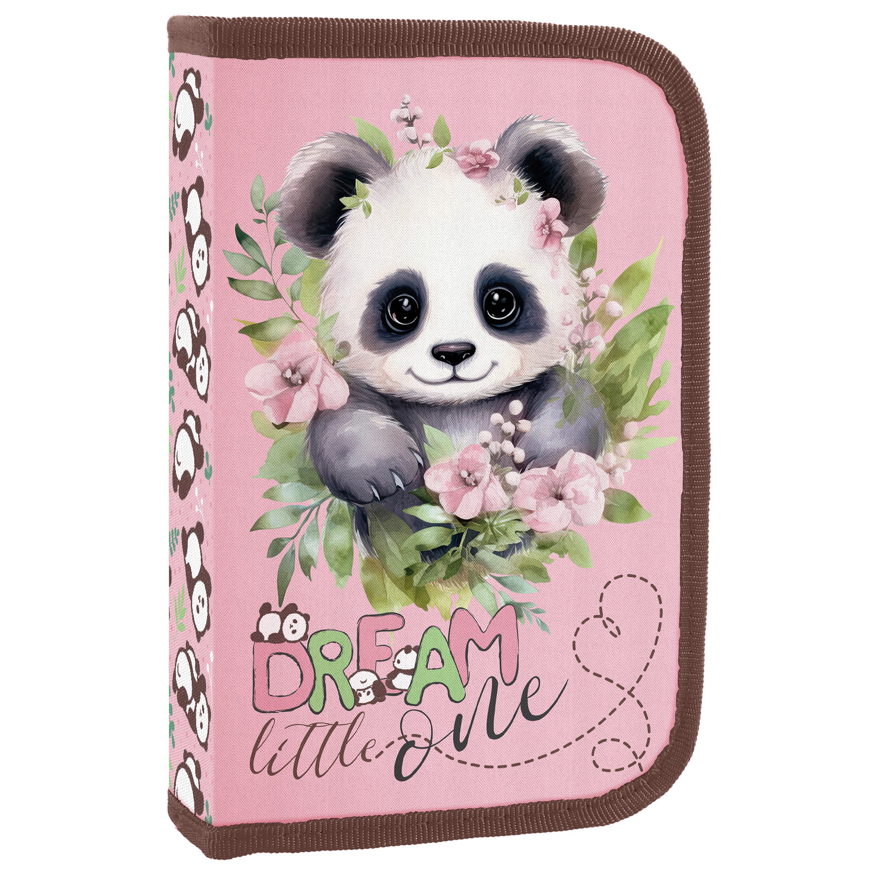 Školní jednopatrový penál plně vybavený panda