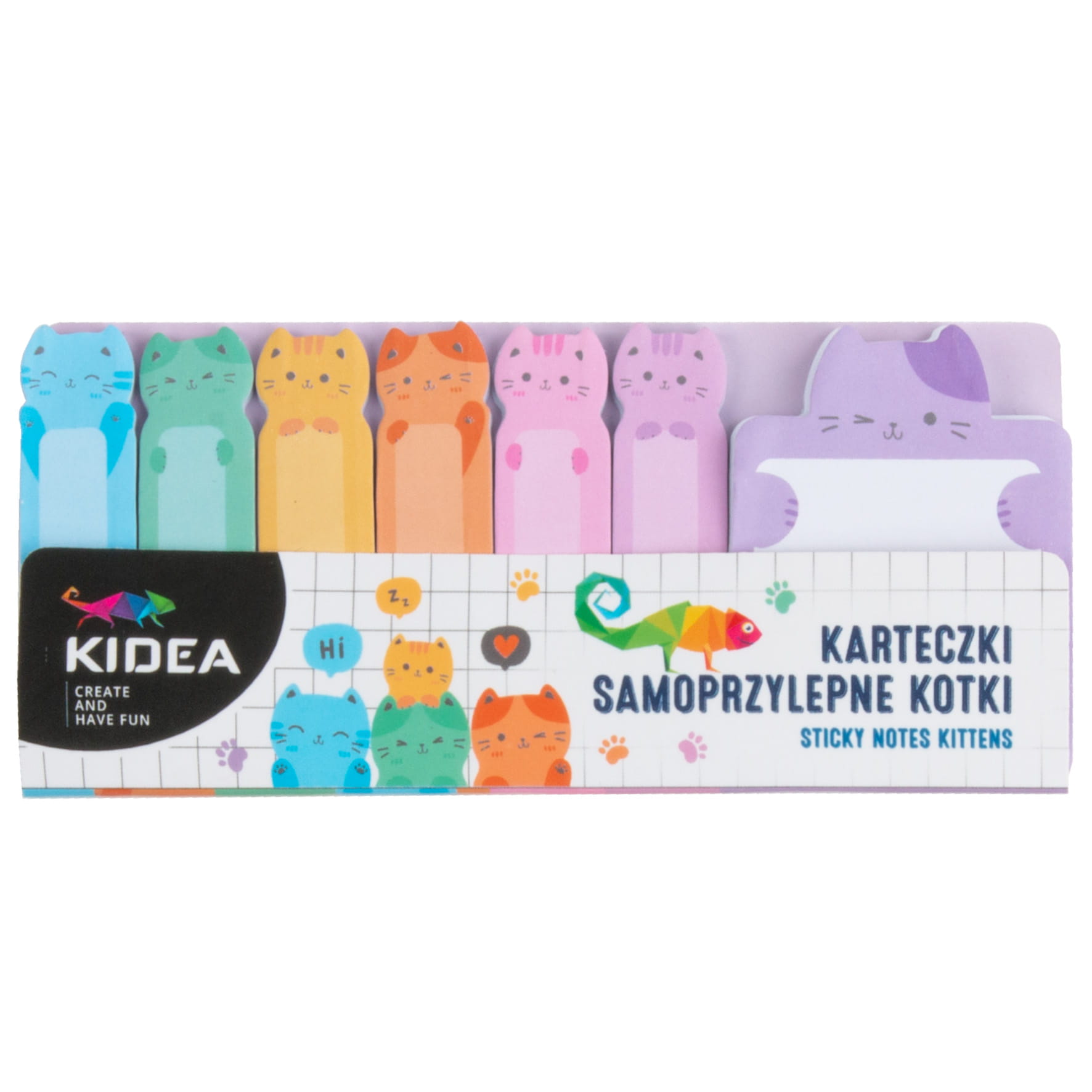 Kidea lepící papírky sada kočka