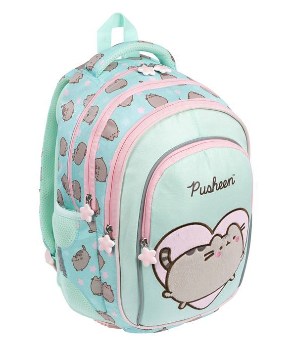 Školní ergonomický čtyřkomorový batoh Pusheen Mint