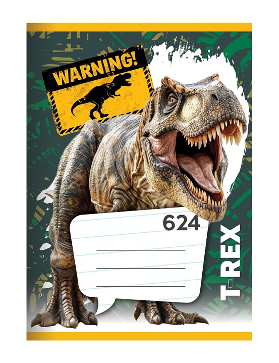 Školní sešit A6 624 dinosaurus T-Rex linkovaný