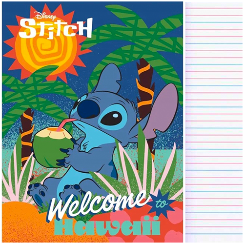 Školní sešit A5 Stitch linkovaný 4 druhy