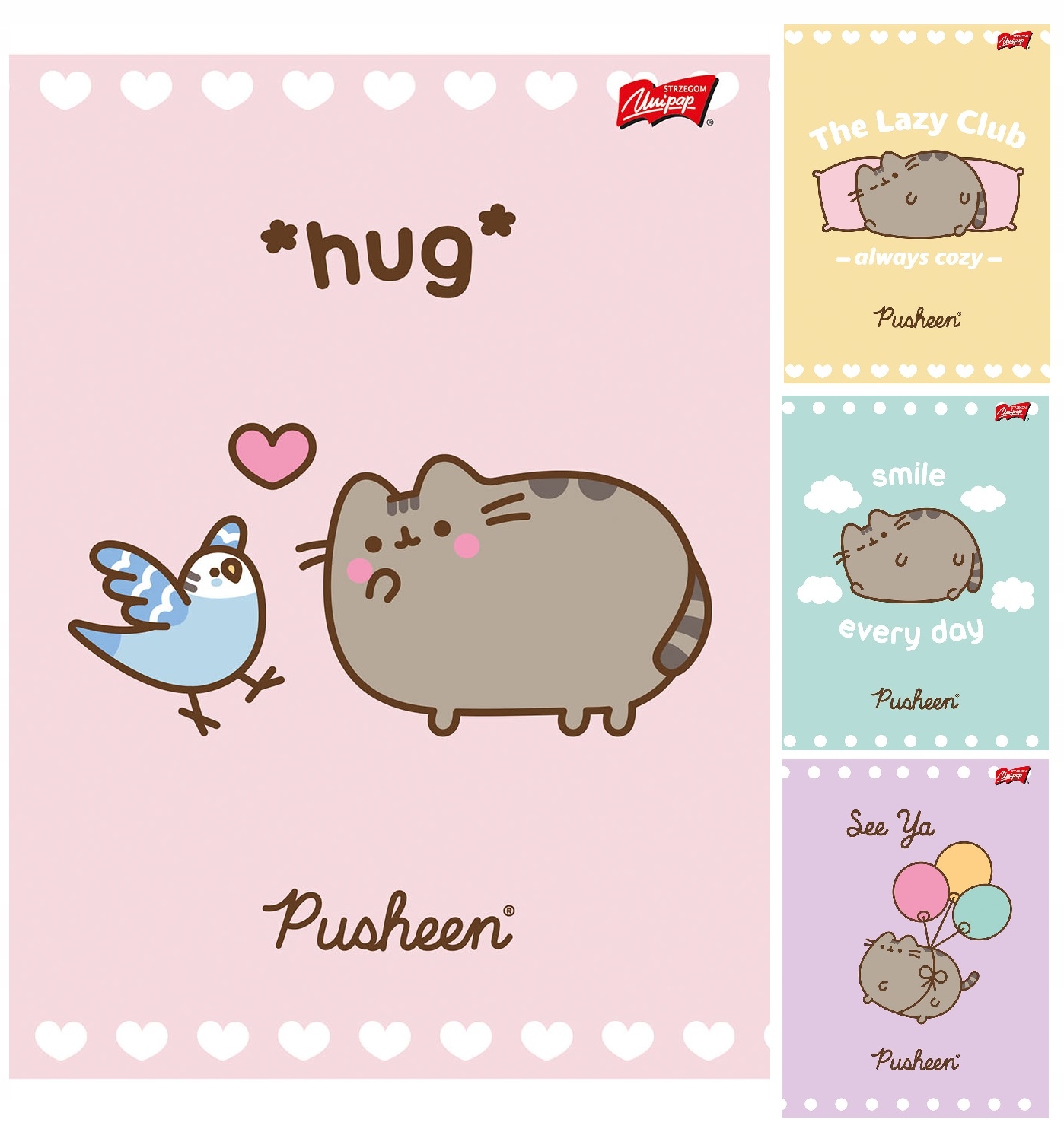 Sešit A5 kočička Pusheen 4 druhy linkovaný