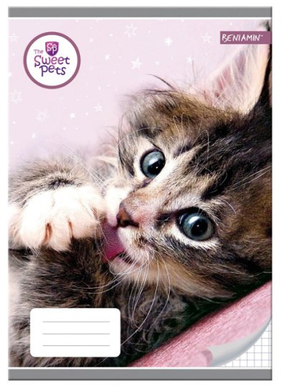 Sešit A5 Sweet Pets kočka 32 listů, čtverečkovaný