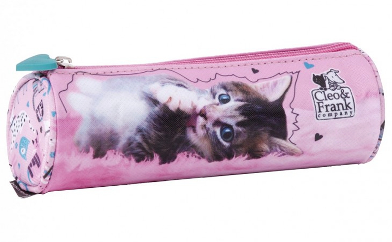 Kulatý penál Cleo a Frank kočka