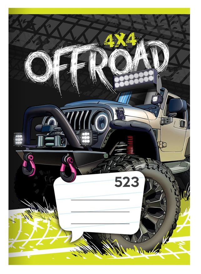 Školní sešit A5 523 auto Offroad linkovaný