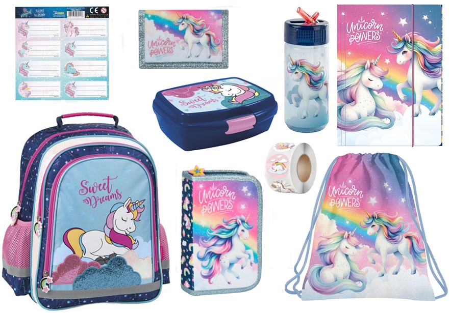 Zvýhodněná školní sada Unicorn jednorožec 9ks