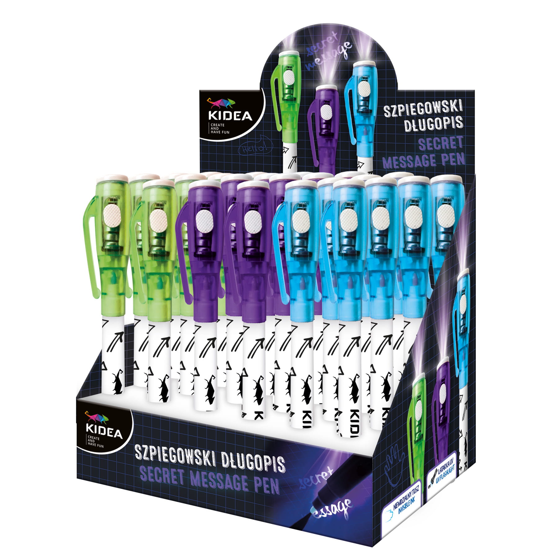 Kidea kouzelné špionážní pero s LED světlem