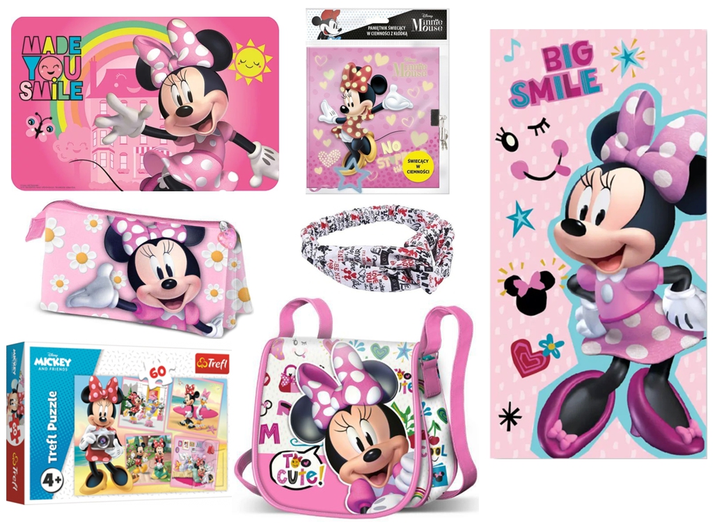Zvýhodněná sada Minnie Mouse s kabelkou 7ks