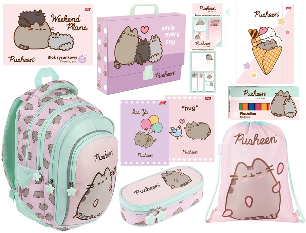 Zvýhodněná školní sada s batohem Pusheen Pink 11ks
