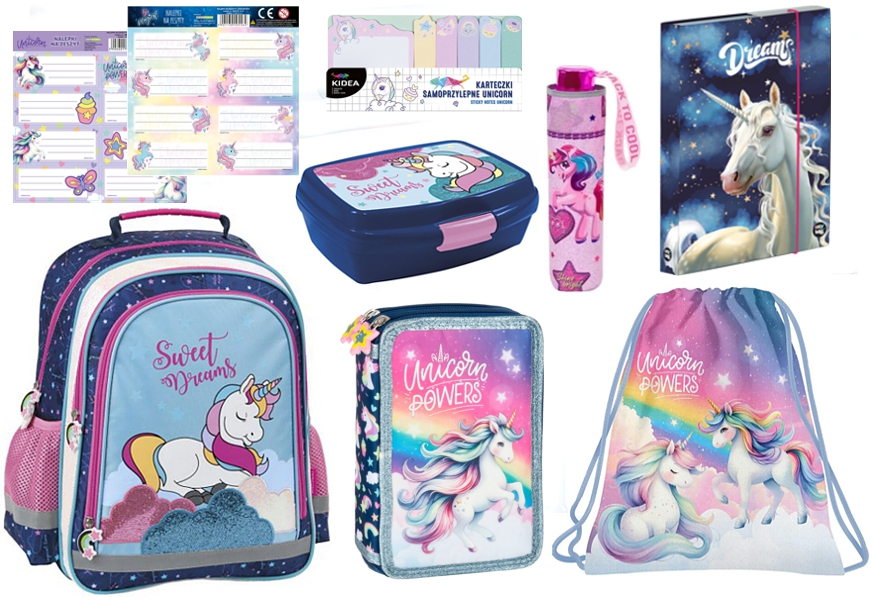 Zvýhodněná školní sada Unicorn jednorožec 9ks