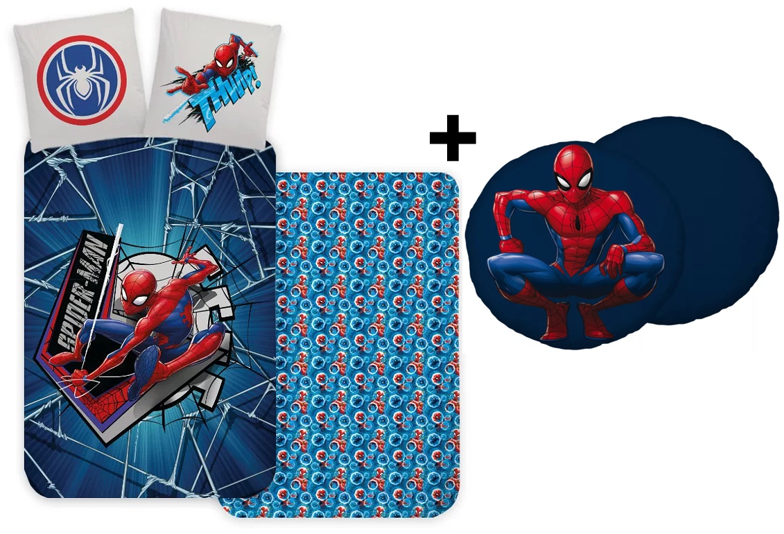 Sada povlečení a polštářek Spiderman