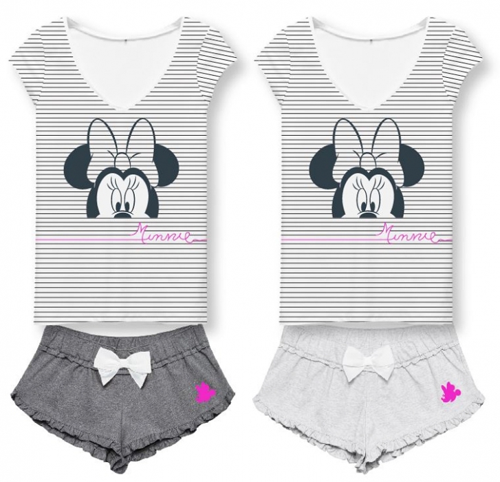 DÁMSKÉ LETNÍ PYŽAMO DISNEY MINNIE MOUSE světle šedé