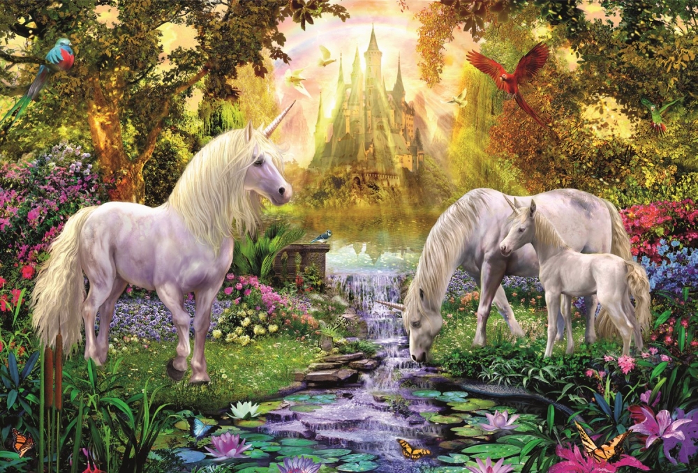 PUZZLE TAJNÁ ZAHRADA S JEDNOROŽCI 100 dílků