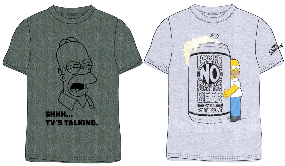 PÁNSKÉ TRIČKO HOMER SIMPSON šedé M