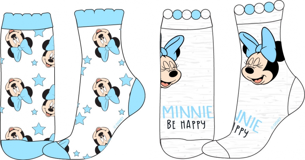 DÍVČÍ PONOŽKY MINNIE MOUSE bílé 23/26