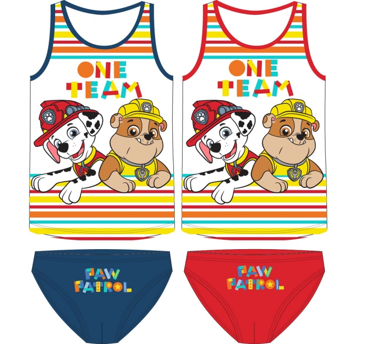 CHLAPECKÉ SPODNÍ PRÁDLO PAW PATROL ONE TEAM červené 110/116