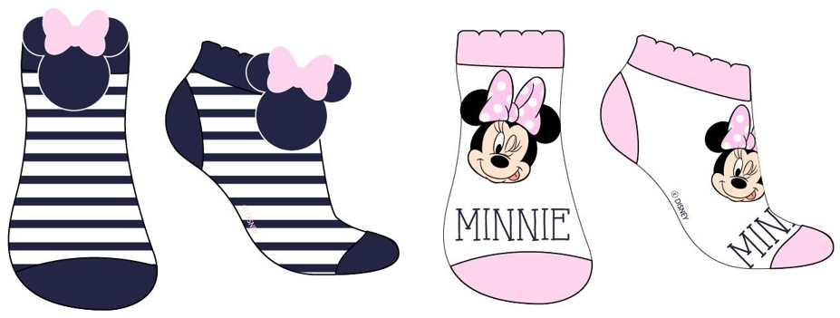 DÍVČÍ KOTNÍČKOVÉ PONOŽKY MINNIE MOUSE bílé 23/26