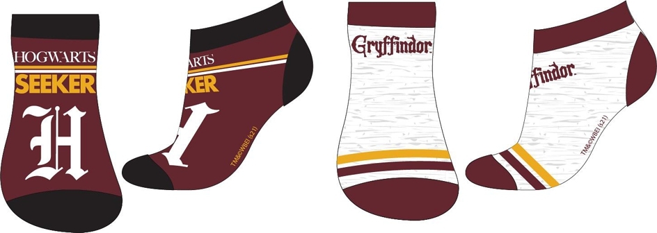 CHLAPECKÉ KOTNÍČKOVÉ PONOŽKY HARRY POTTER šedé 27/30