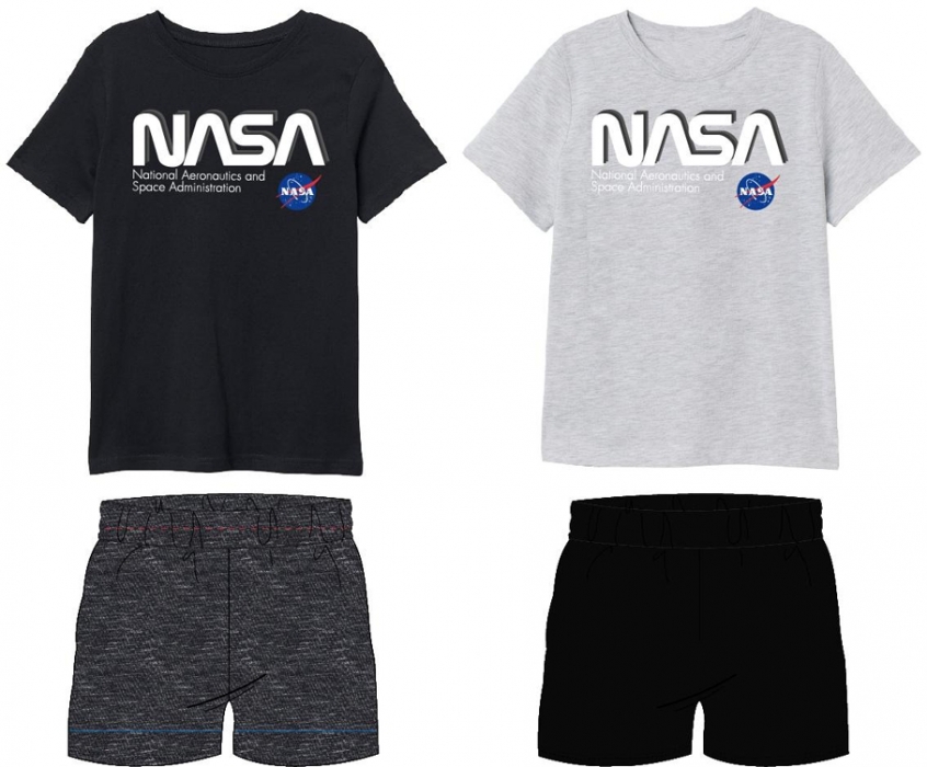 CHLAPECKÉ LETNÍ PYŽAMO NASA černé 134