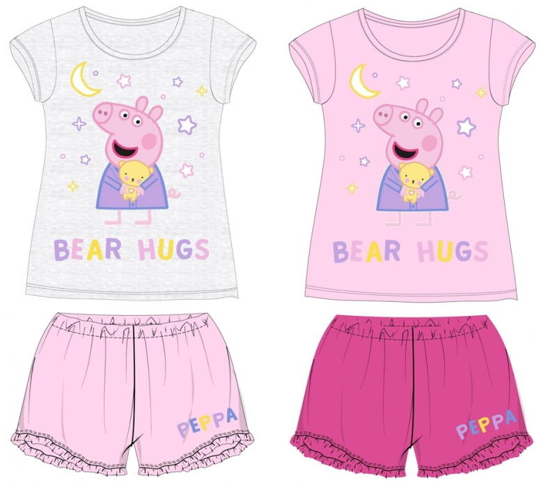 DÍVČÍ LETNÍ PYŽAMO PRASÁTKO PEPPA PIG růžové 116