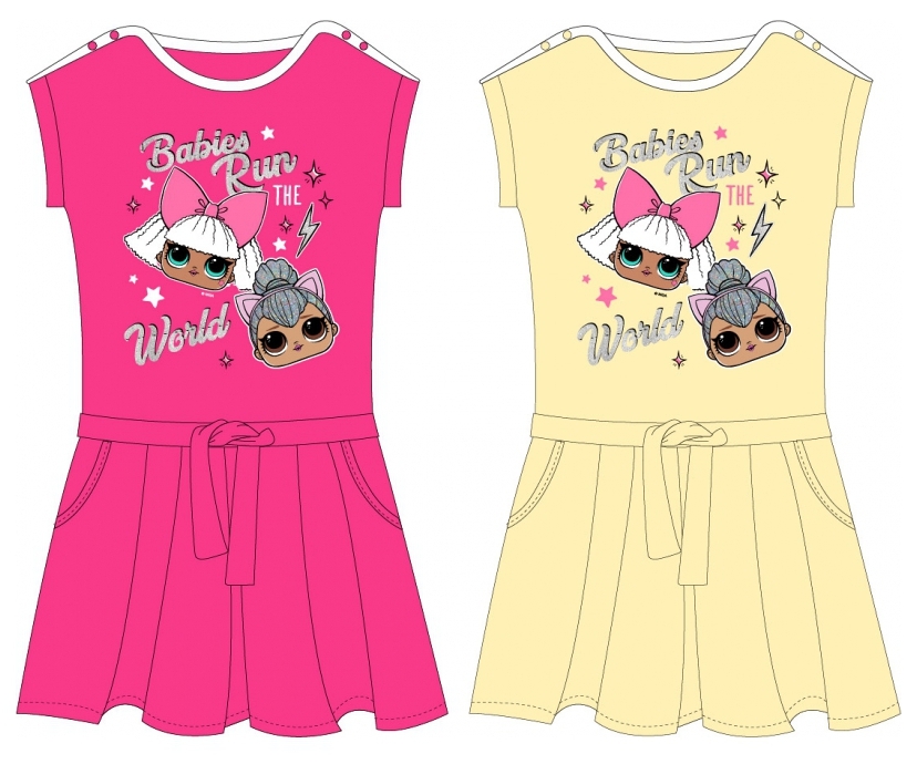 DÍVČÍ LETNÍ ŠATY LOL SURPRISE žluté