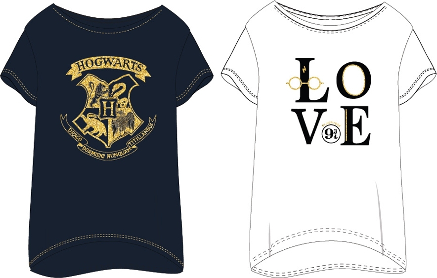 DÁMSKÉ TRIČKO NA SPANÍ HARRY POTTER bílé M