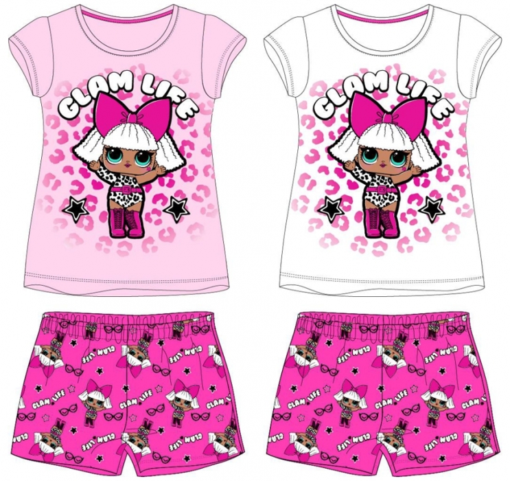 DÍVČÍ LETNÍ PYŽAMO LOL SURPRISE růžové 98