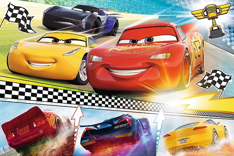 PUZZLE DISNEY CARS 3 ŽIVOTNÍ ZÁVOD 60 dílků