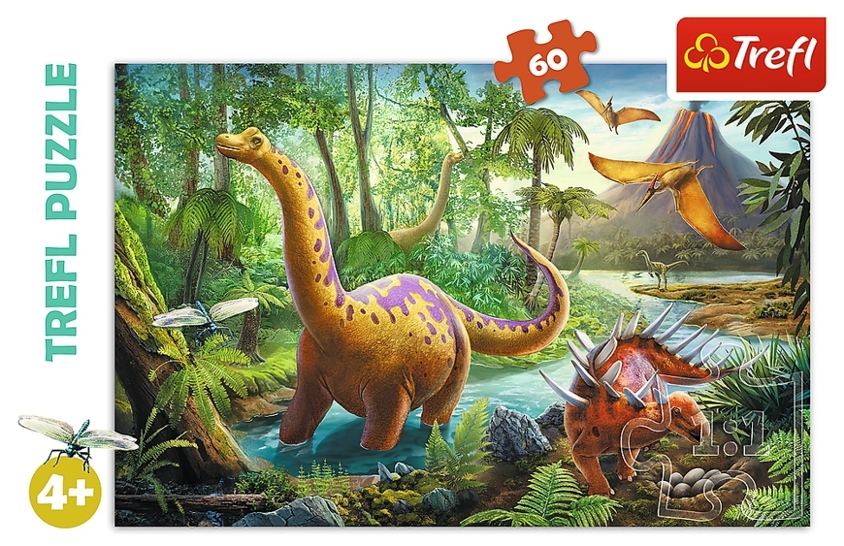 PUZZLE DINOSAUŘI NA CESTÁCH 60 DÍLKŮ