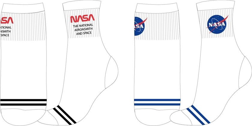CHLAPECKÉ PONOŽKY NASA SPORT bílomodré 35/38